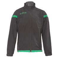 Macron Full Zip Windbreaker BLK/GRN 3XS Praktisk vindjakke